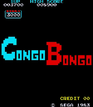 Congo Bongo (Rev C, 2 board stack) screen shot title